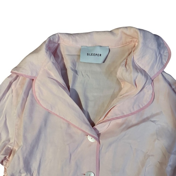 Sleeper Pink Feather-Trim Pajama Set - Picture 7 of 10